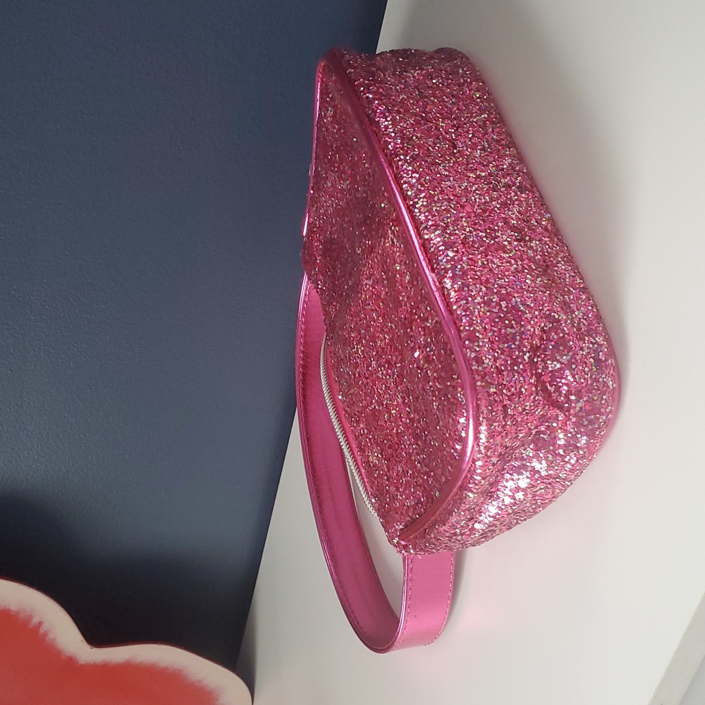 Claire’s Club Glitter Pink Handbag Sparkly Party Purse Mini Bag - Picture 5 of 10